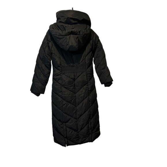Steve Madden $225 Insulated Long Winter Parka Coat XS Removable Hood Quilted - Picture 3 of 14